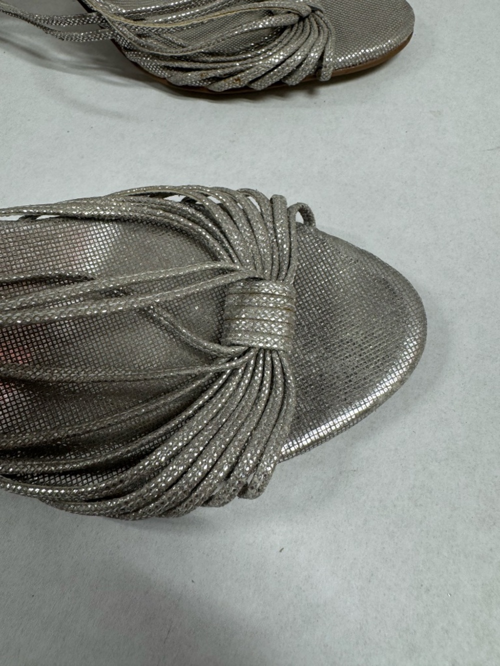 Guess by Marciano Silver Metallic Heeled Sandals - Size 7.5 - Picture 6 of 15
